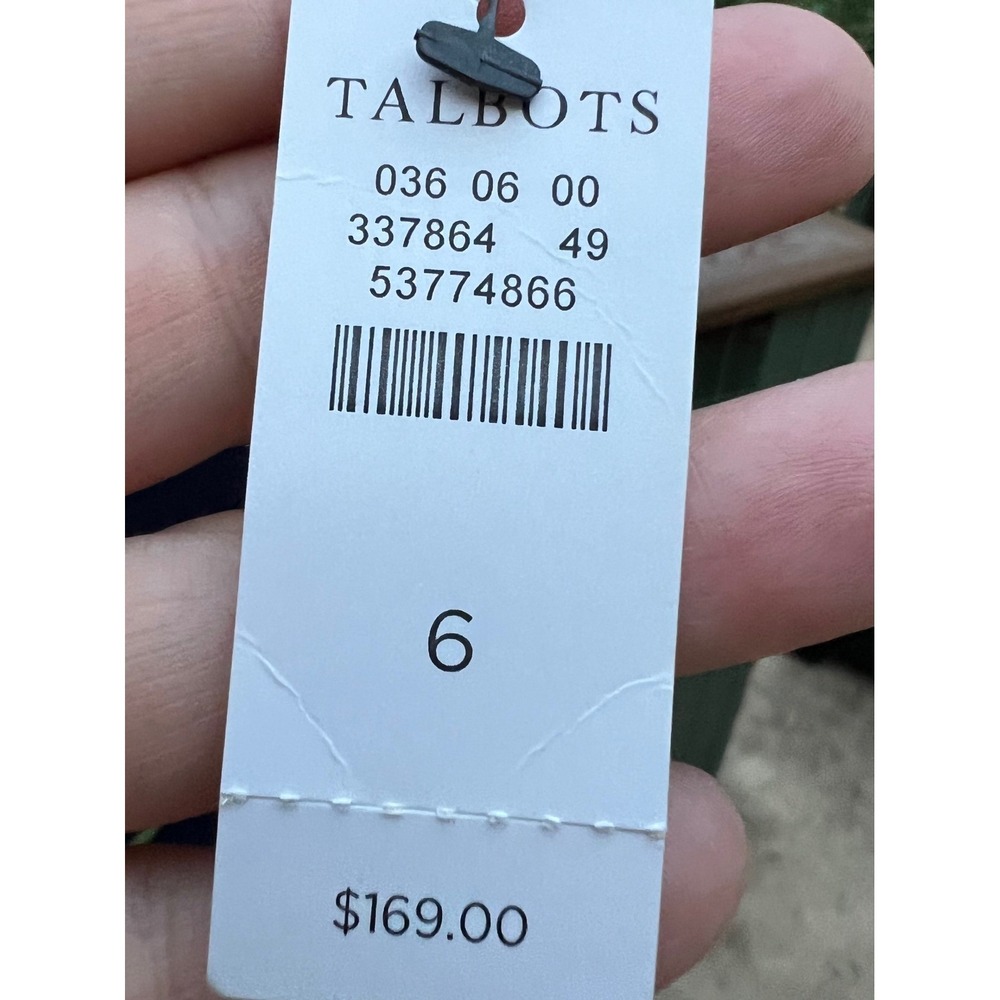 NWT Talbots 6 Georgette Painterly Chiffon Faux Wrap Midi Dress Cascading Ruffle - Picture 8 of 9
